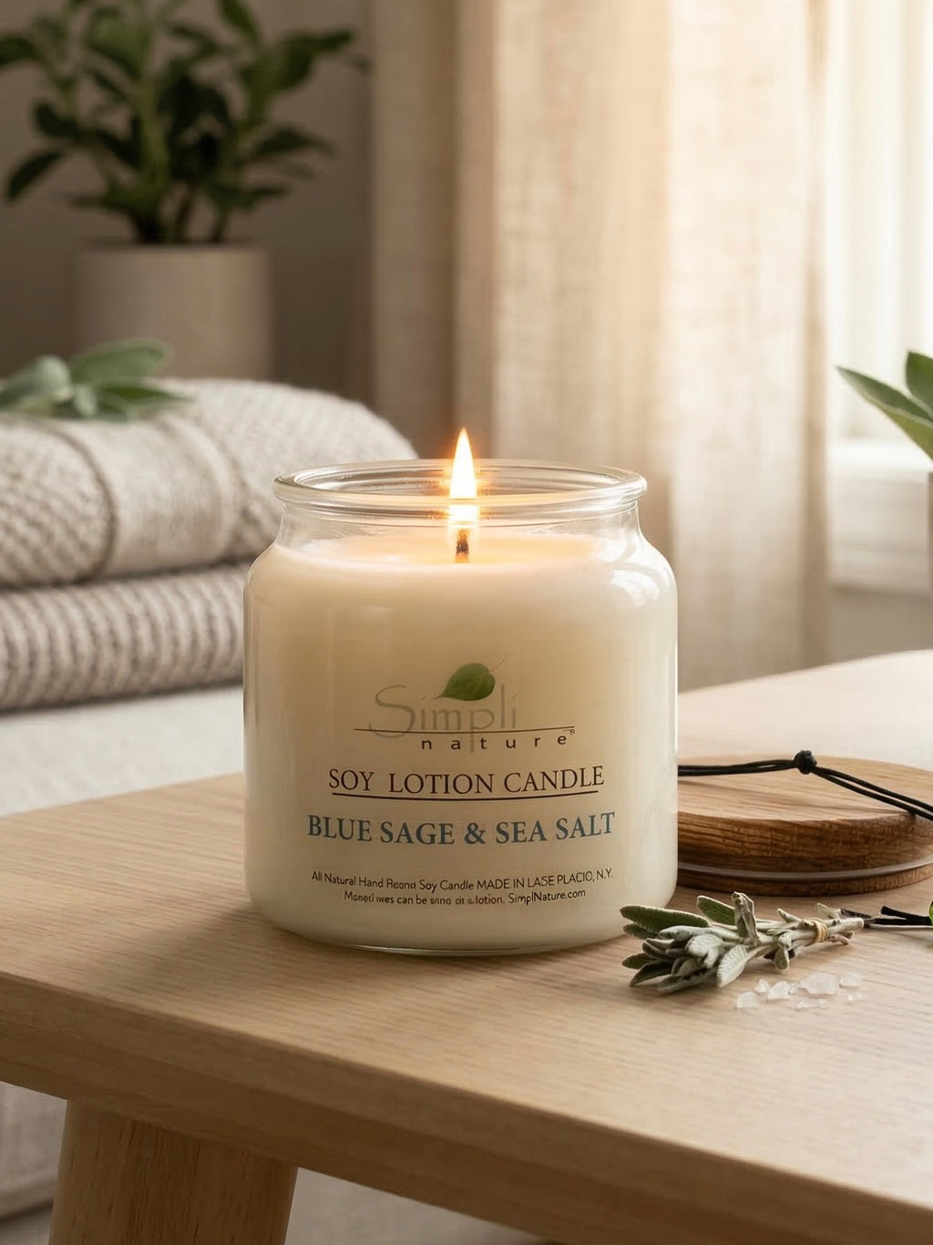 Blue Sage & Sea Salt Soy Lotion Candle