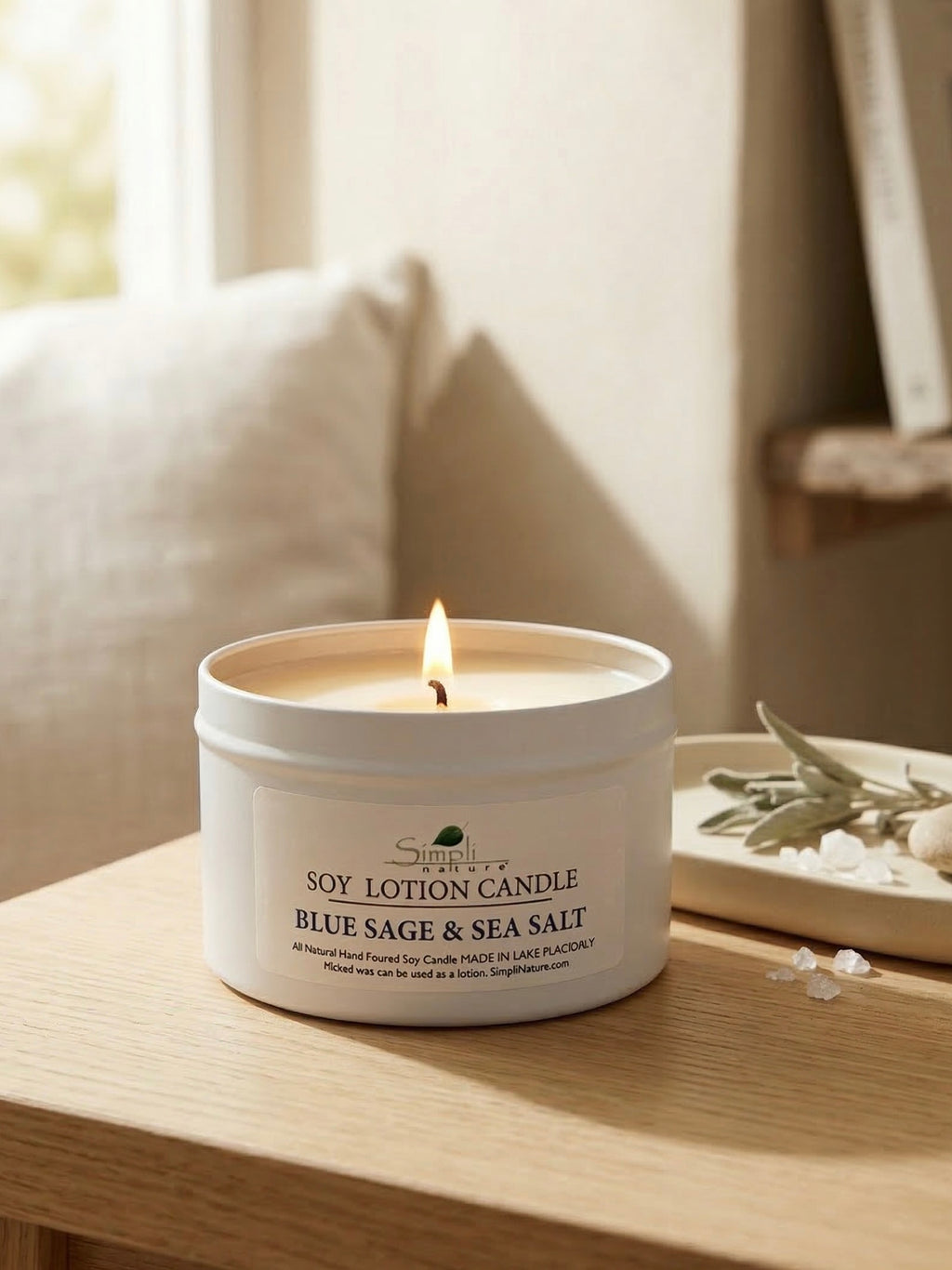 Blue Sage & Sea Salt Soy Lotion Candle