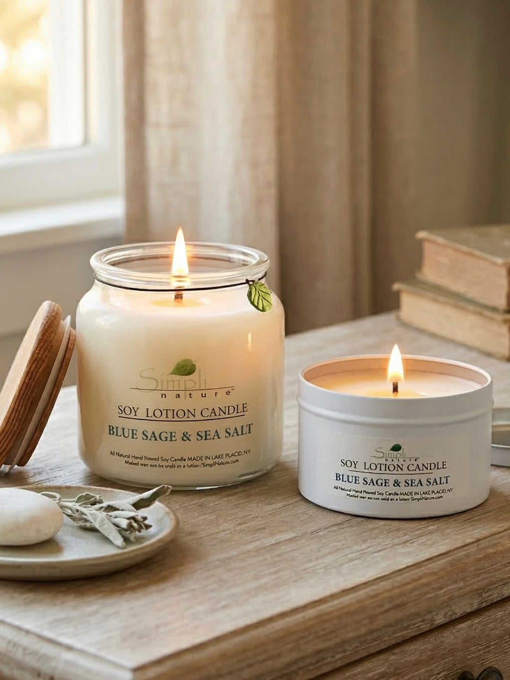 Blue Sage & Sea Salt Soy Lotion Candle