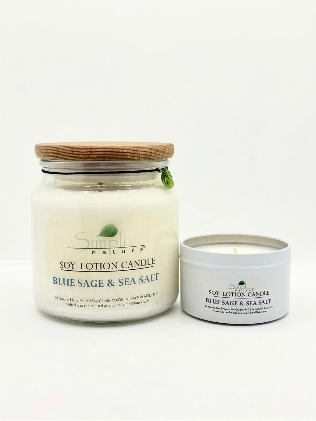 Blue Sage & Sea Salt Soy Lotion Candle