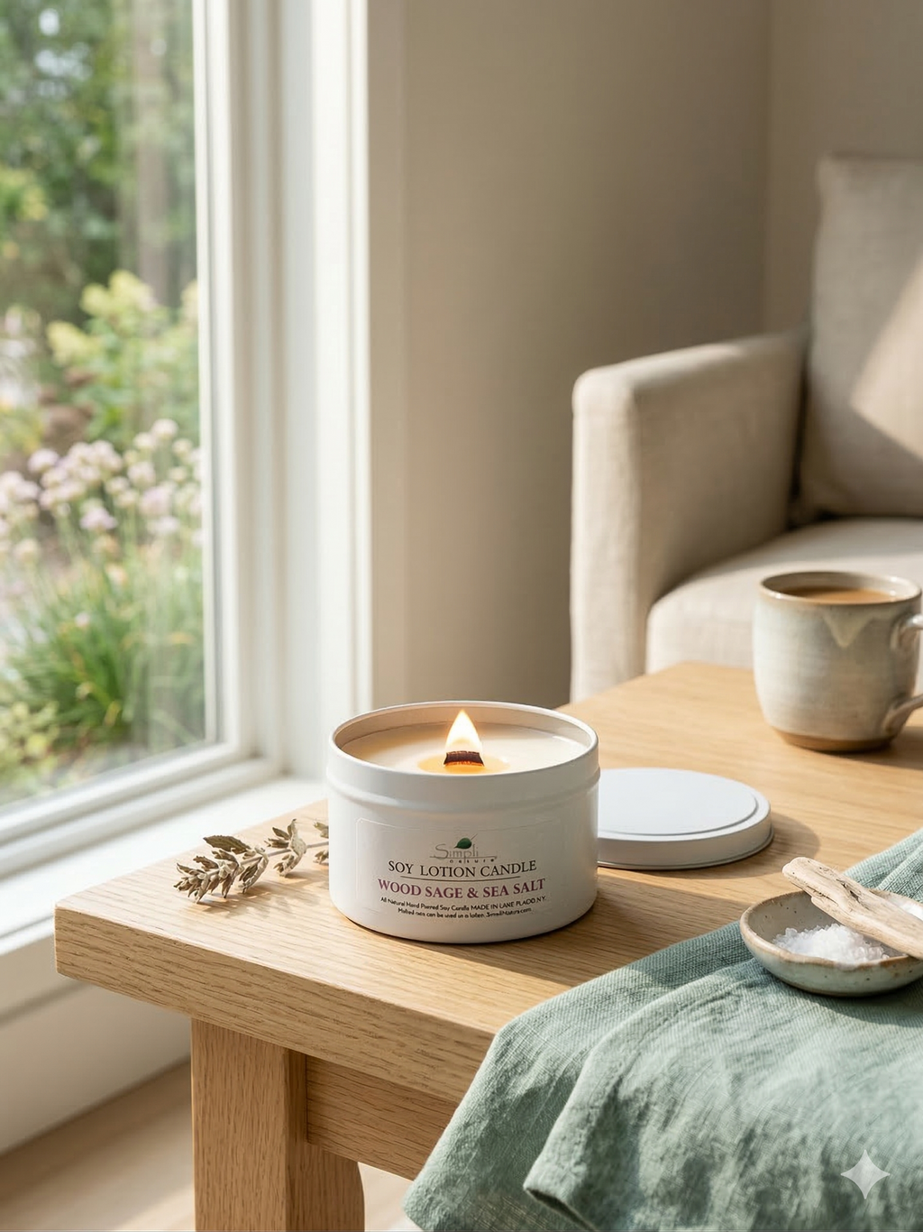 Wood, Sage & Sea Salt Soy Lotion Candle