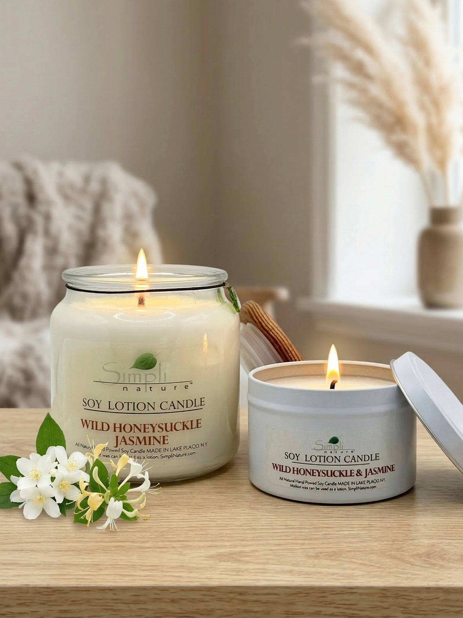 Wild Honeysuckle & Jasmine Soy Lotion Candle