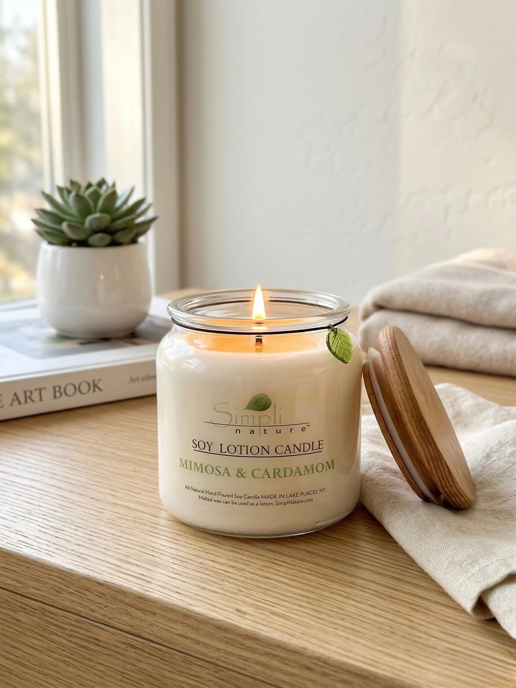 Mimosa & Cardamom Soy Lotion Candle