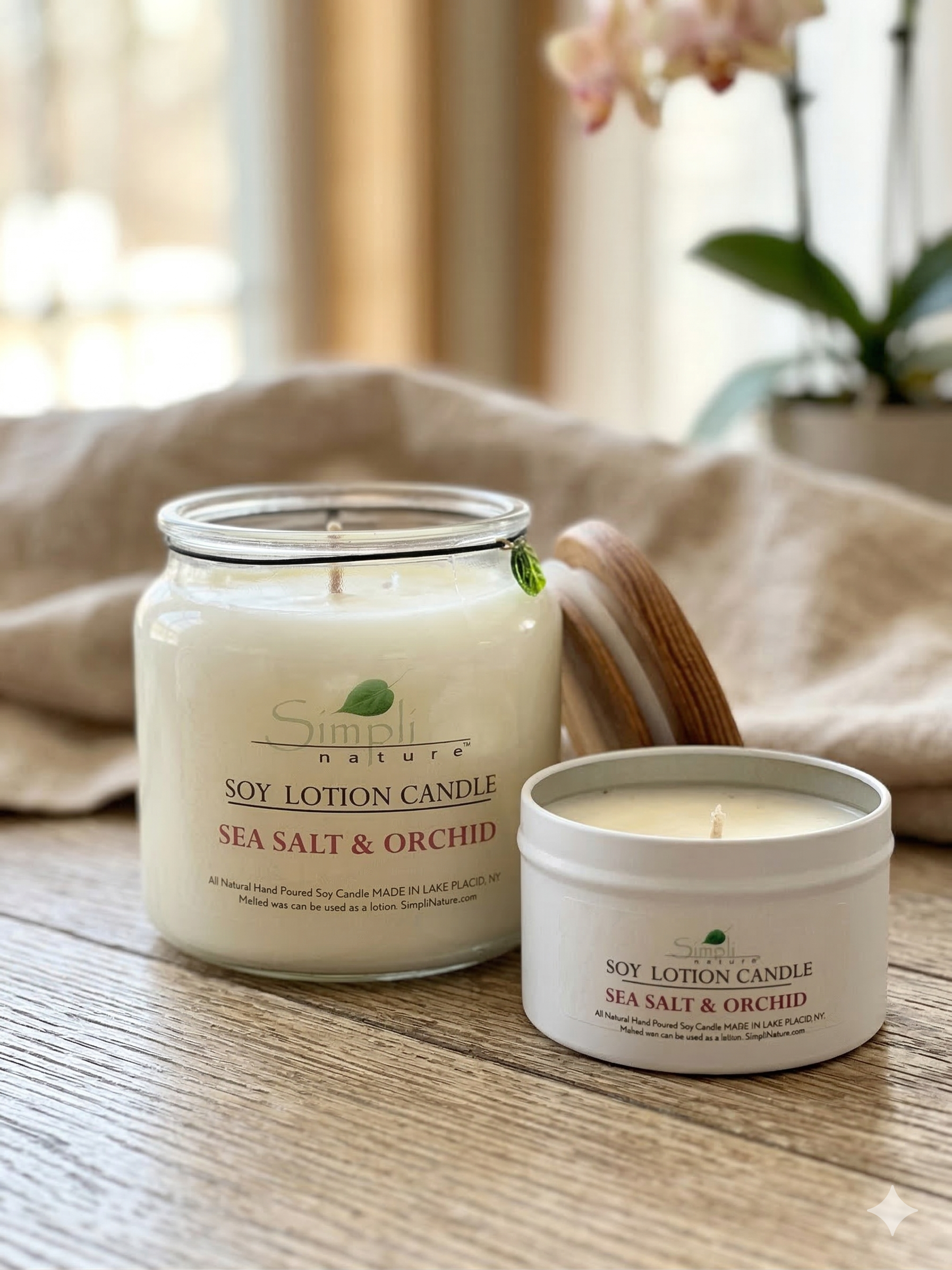 Sea Salt & Orchid Soy Lotion Candle