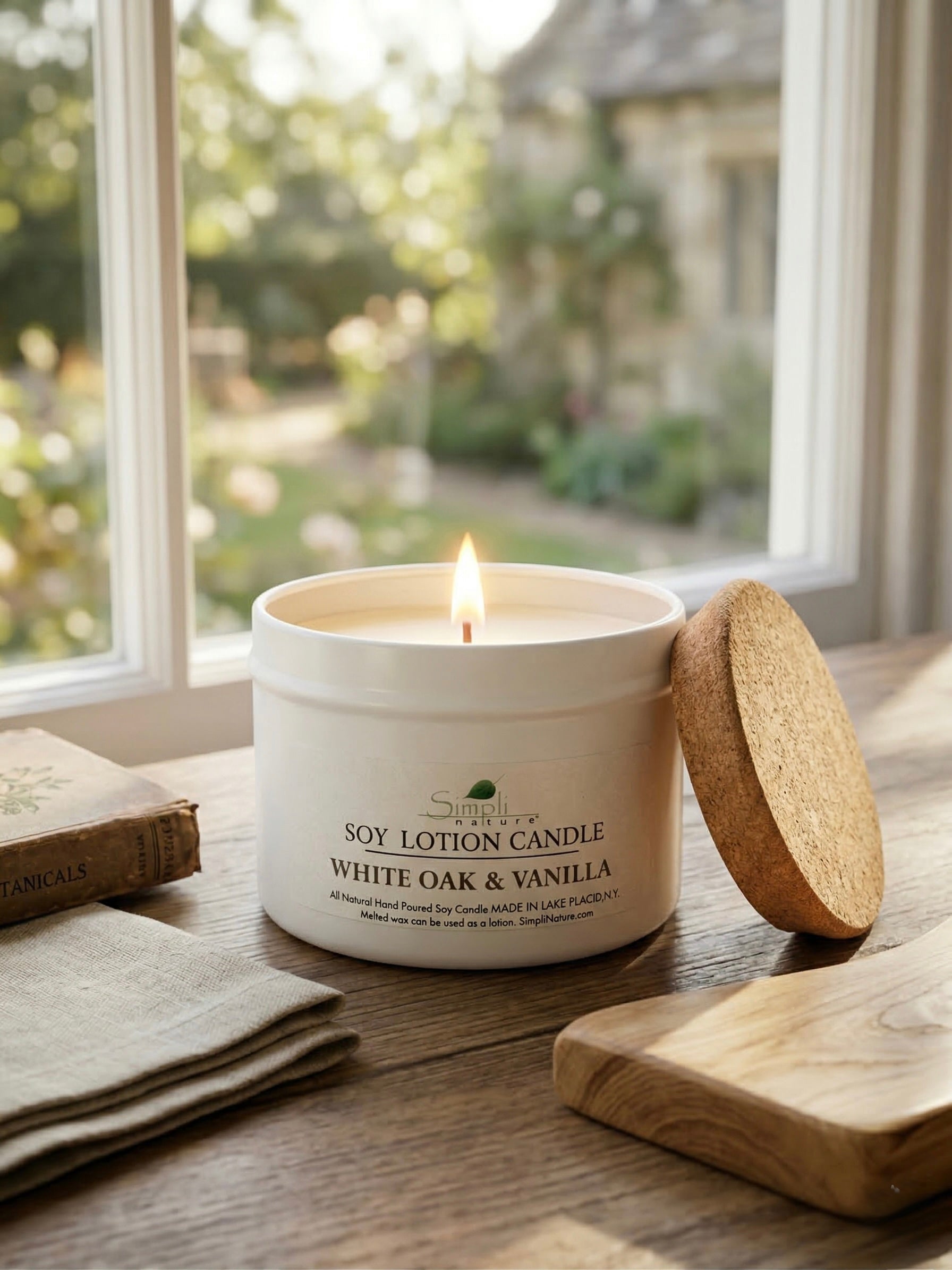 White Oak & Vanilla Soy Lotion Candle