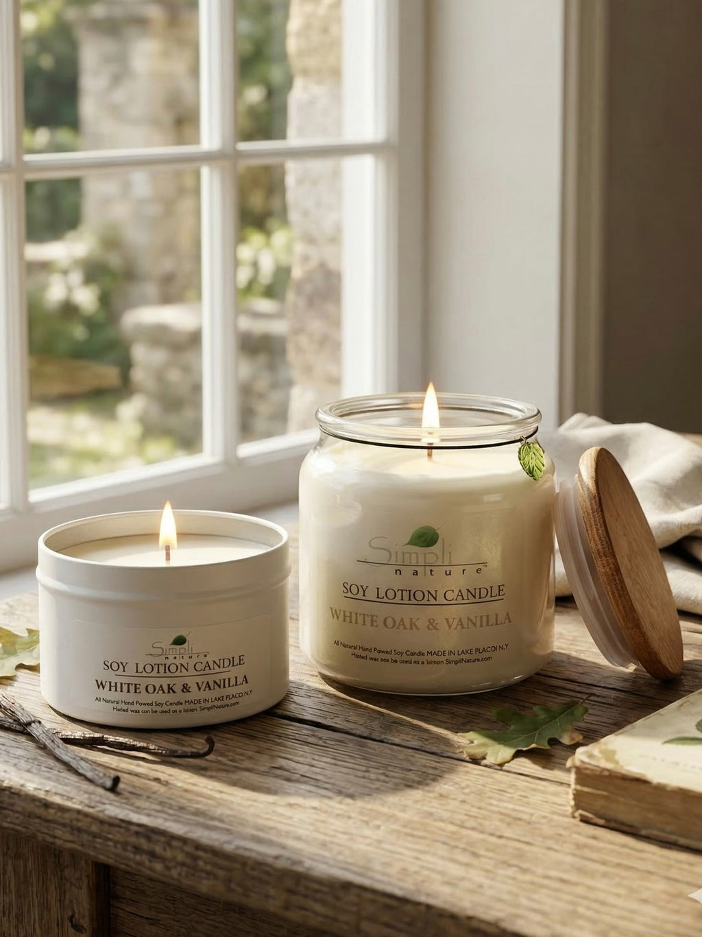 White Oak & Vanilla Soy Lotion Candle